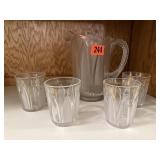 Antique gold trimmed beverage set