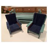 Handmade baby cradle, chairs