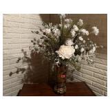 Wintery floral bouquet, vase included