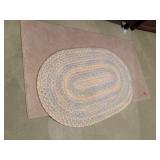 Blush, braided floor rugs (2)