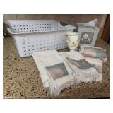 Storage bin, beach finger towels, plug in wax