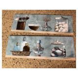 Vanity wall decor, 2 piece set of wall hangings