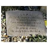 In Memory garden stone