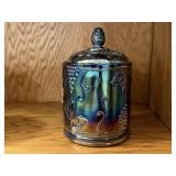 Carnival glass candy dish