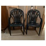 Plastic patio chairs (2)
