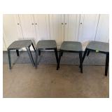 Plastic patio tables (4)