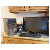 Asus Tek computer, 23" computer monitor, tower,