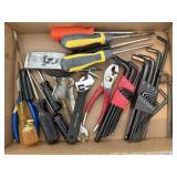 Hand tools, allen wrenches, screwdrivers, pliers