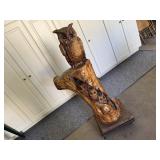 Owl chainsaw sculpture