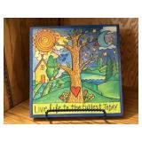 Sticks Tree of Life artwork, easel