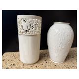 Lenox Glenwood vases (2) with 24K gold trim