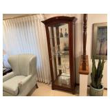 Lighted curio cabinet, no contents included
