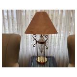 Crystal & gold table lamp