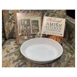 Baking dish, cookbooks