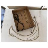 Black, gold costume jewelry, Sterling Mother