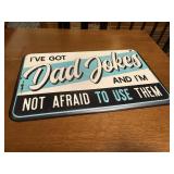 Dad Jokes metal sign