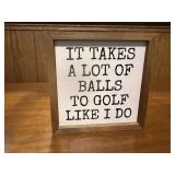 Golf decor sign