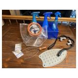 Clear tote bag, spray bottles, silicon iron pad,
