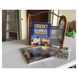 Magazine holder, crochet books