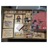 Box of craft stamps