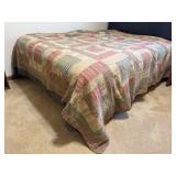 Log cabin machine quilt