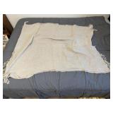 Linen throw blanket