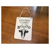 Kitchen Closed cow sign