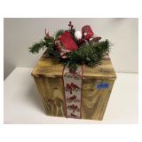 Lighted holiday gift decoration