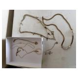 Gold, herringbone necklaces