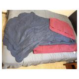 King size Coverlets (2), pillow shams (4)