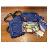 Travel bags, health & beauty aids, road map