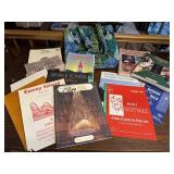 Vera Bradley tote bag, sheet music, song books