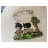 Cow Welcome sign