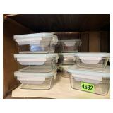 Glasstock storage containers w/ snap on lids (11)