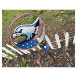 Solar patriotic garden stake