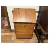 Wooden storage bin