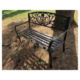 Metal garden bench