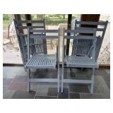 Wooden folding chairs (4)