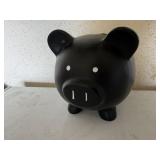Black piggy bank