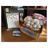 Golf balls, tees, NEW gloves