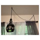 Black boho hanging lamp