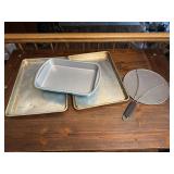 Baking sheets, Pampered Chef 9x13 pan, spatter