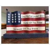 One Nation Under God patriotic shelf sitter