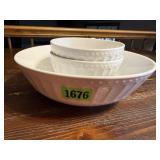 White Gibson bowls