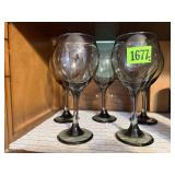 Smokey wine glasses (5)