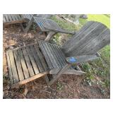 Distressed adirondack chair