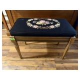Needlepoint piano bench