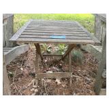 Distressed patio table