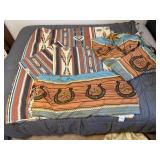 Western king size bedding set, flat, fitted