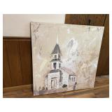 Church canvas art print;